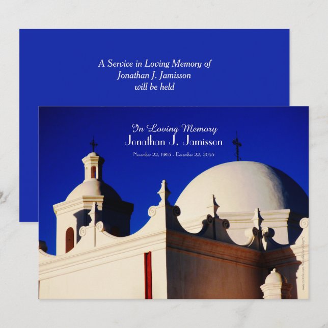 In Loving Memory Service Invitation Church Sunrise (Front/Back)