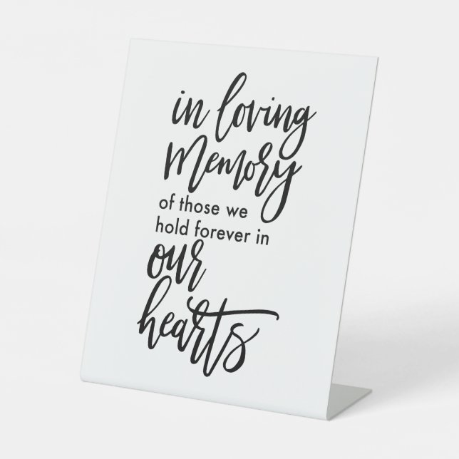In loving memory sign (Front)