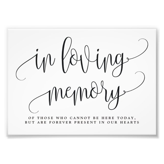 In Loving Memory Sign Choose Your Size Lovely (Front)