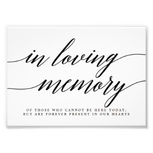 In Loving Memory Sign EDITABLE COLOR MSC