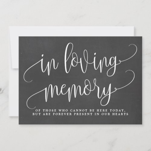 In Loving Memory Sign _ Lovely Calligraphy Chalk