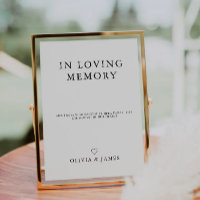 In Loving Memory Sign,Minimalist Memorial Sign,