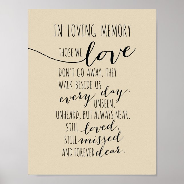 In loving memory sign -Those we love everyday (Front)