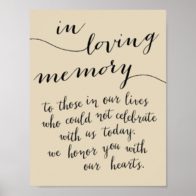 In loving memory sign - to those in our lives 2 (Front)