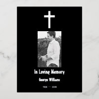 In Loving Memory Silver Cross Death Anniversary