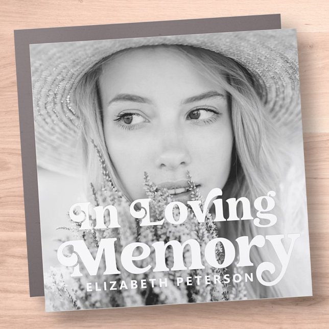 In Loving Memory Simple Custom Photo Memorial Car Magnet (Creator Uploaded)