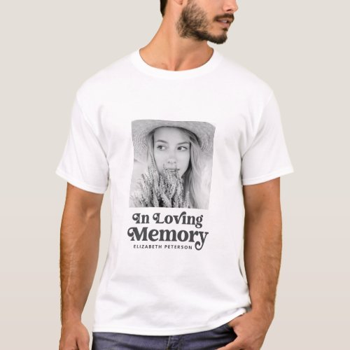 In Loving Memory Simple Custom Photo Memorial T_Shirt