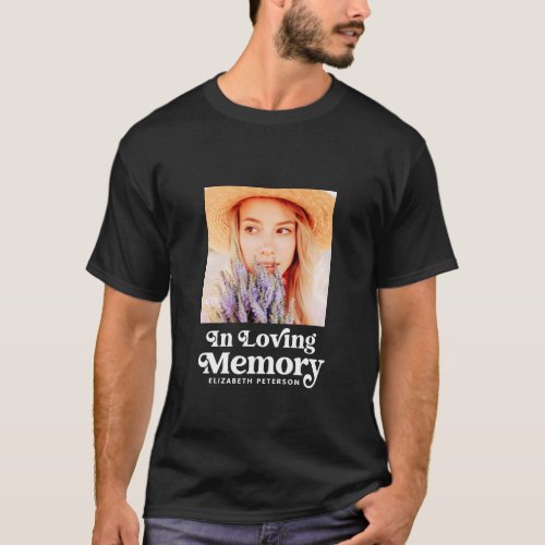 In Loving Memory Simple Custom Photo Memorial T_Shirt