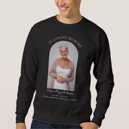 In loving memory simple elegant photo sweatshirt