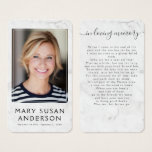 In Loving Memory Simple Marble Photo Poem Card In Loving Memory Simple Marble Photo Poem Card