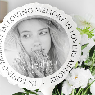 In Loving Memory Simple Modern Custom Photo Balloon