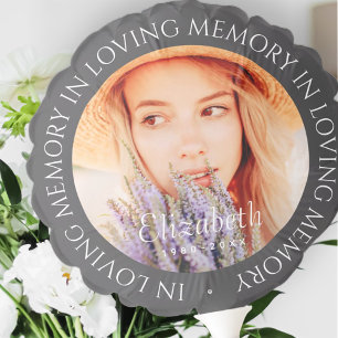 In Loving Memory Simple Modern Custom Photo Balloon