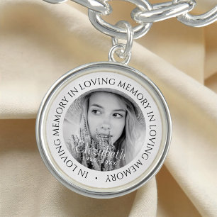 In Loving Memory Simple Modern Custom Photo Bracelet