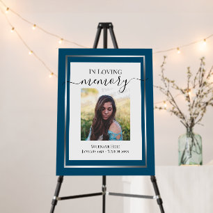 In Loving Memory Simple Photo Foam Board