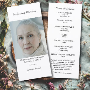 In Loving Memory Simple Photo Funeral Flat Program