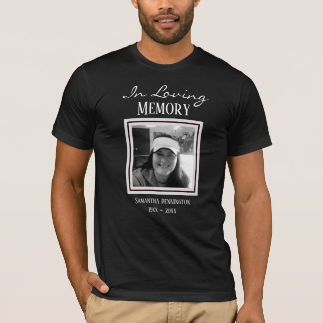 In Loving Memory Simple Photo T-Shirt (Front)