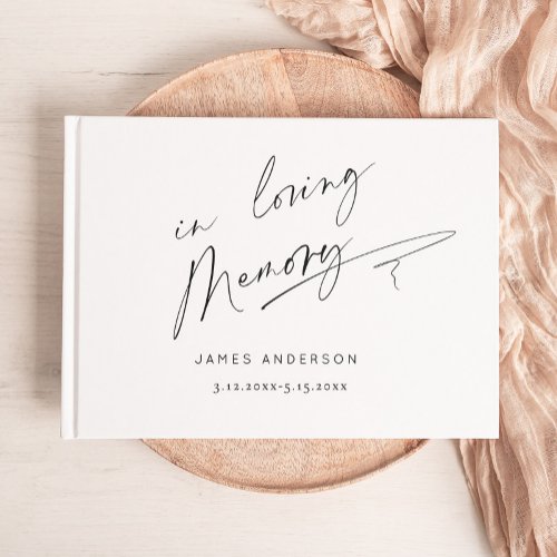 In Loving Memory Simple Script Funeral