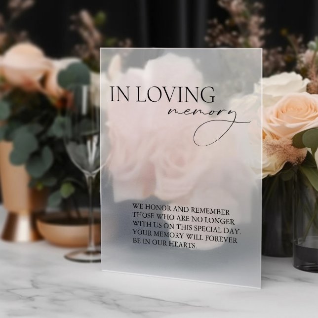 In Loving Memory Simple Wedding Mirror Decal Sign  (Creator Uploaded)