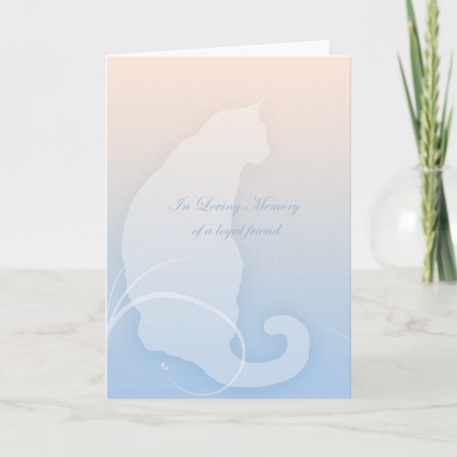 In Loving Memory sincere sympathy for cat Card