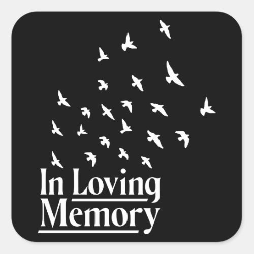 In loving memory square sticker