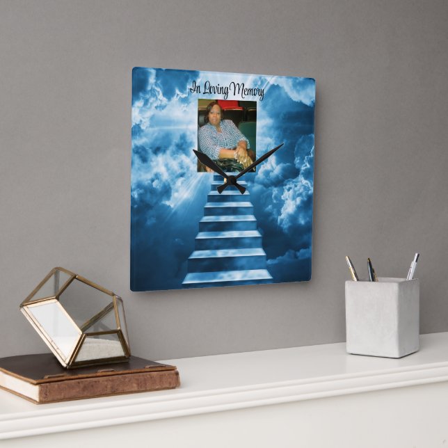 In loving memory square wall clock (Office)