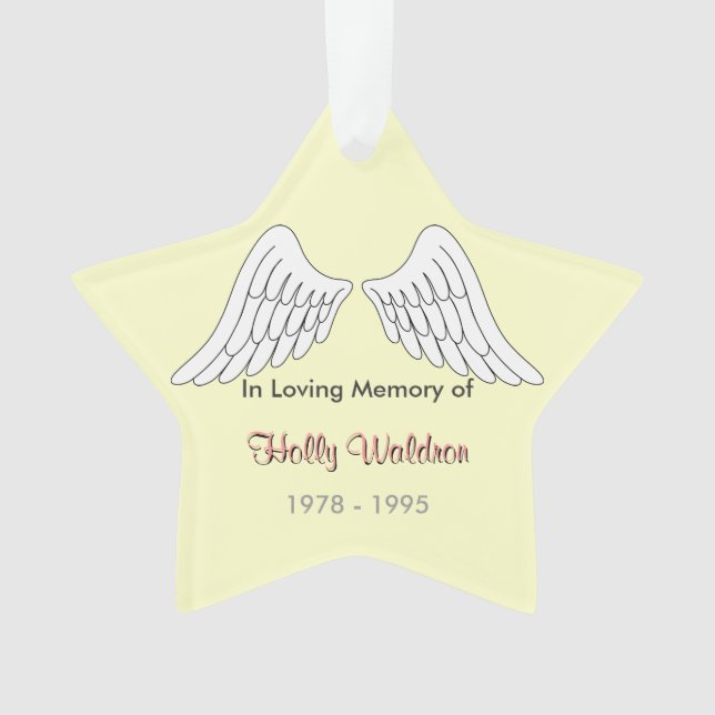 In loving memory Star Ornament (Front)