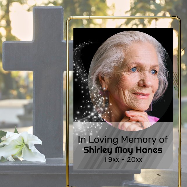 In Loving Memory Stardust Memorial Oval Photo Foam Board (Creator Uploaded)