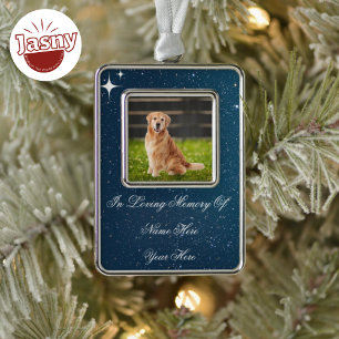 In Loving Memory Starry Night Photo Commemorative Christmas Ornament