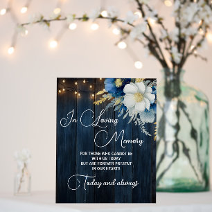In Loving Memory String Light Floral Memorial Foam Board