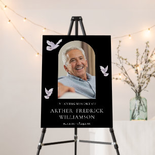 In loving memory stylish modern rememberance foam board