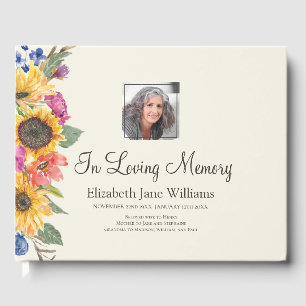In Loving Memory Sunflower Guest Book