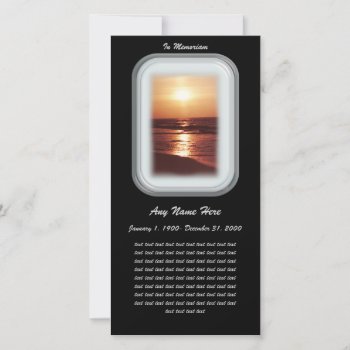 In Loving Memory= Sunset by template_frames at Zazzle