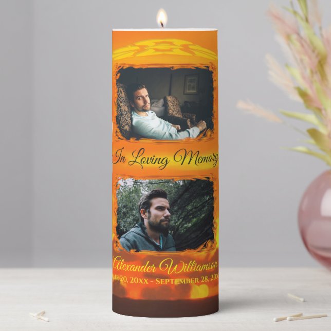 In Loving Memory Sunset 1300 Pillar Candle (In Situ)