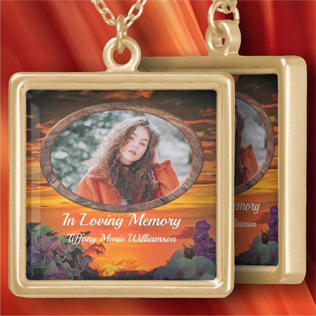 In Loving Memory Sunset 2584 Gold Plated Necklace (Creator Uploaded)