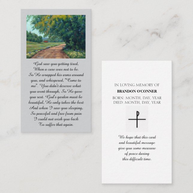 In Loving Memory Sympathy Card (Front/Back)