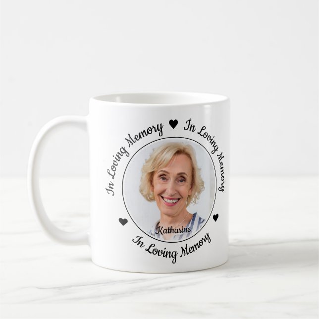 In Loving Memory Sympathy Memorial Photo Coffee Mug (Left)