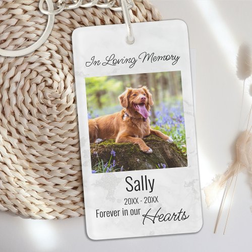 In Loving Memory _ Sympathy Pet Loss Dog Memorial Keychain
