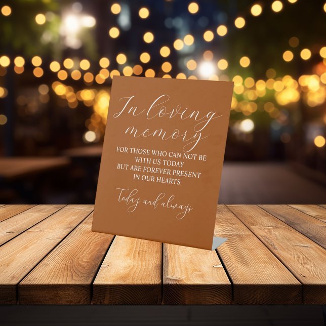 In Loving Memory Terracotta Memorial Sign Wedding (Creator Uploaded)