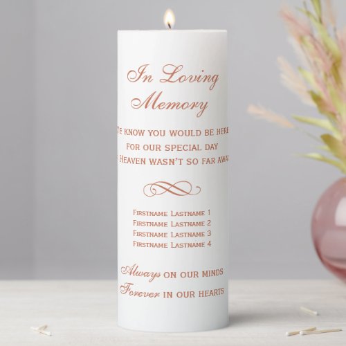 In Loving Memory Terracotta Wedding Memorial