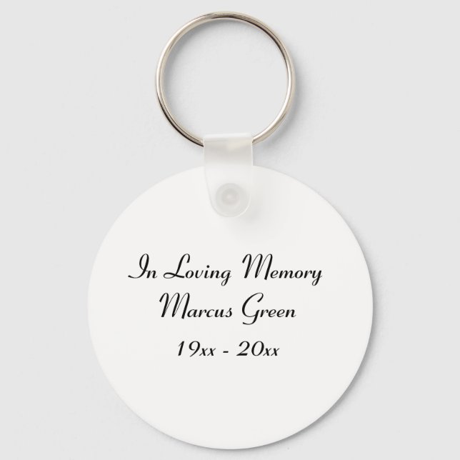 In Loving Memory The Lord's Prayer Funeral Keepsa  Keychain (Back)