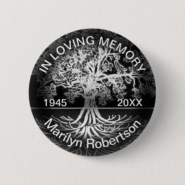 In Loving Memory Tree of Life Button (Front)