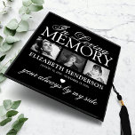 In Loving Memory Tribute Photo Graduation Cap Topper<br><div class="desc">Transform your graduation day into a heartfelt commemoration with this Elegant Memorial Tribute Graduation Cap Topper. Thoughtfully designed to honor a loved one who is no longer with us, this meaningful topper allows you to showcase three cherished photos, keeping their memory close as you celebrate your achievement. Engraved with the...</div>