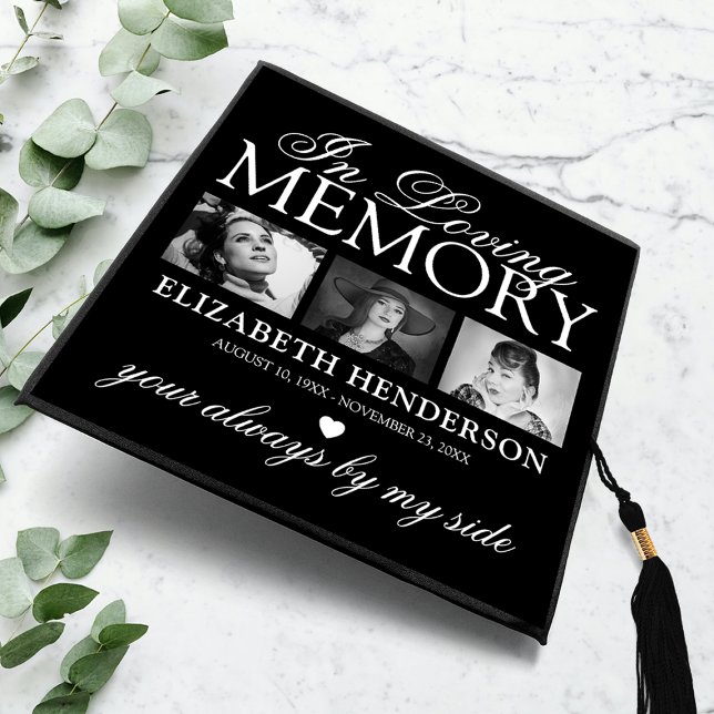 In Loving Memory Tribute Photo Graduation Cap Topper (Creator Uploaded)
