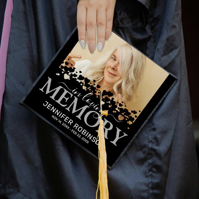 In Loving Memory Tribute Photo Graduation Cap Topper (Creator Uploaded)