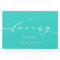 In Loving Memory Turquoise Dainty Script Funeral