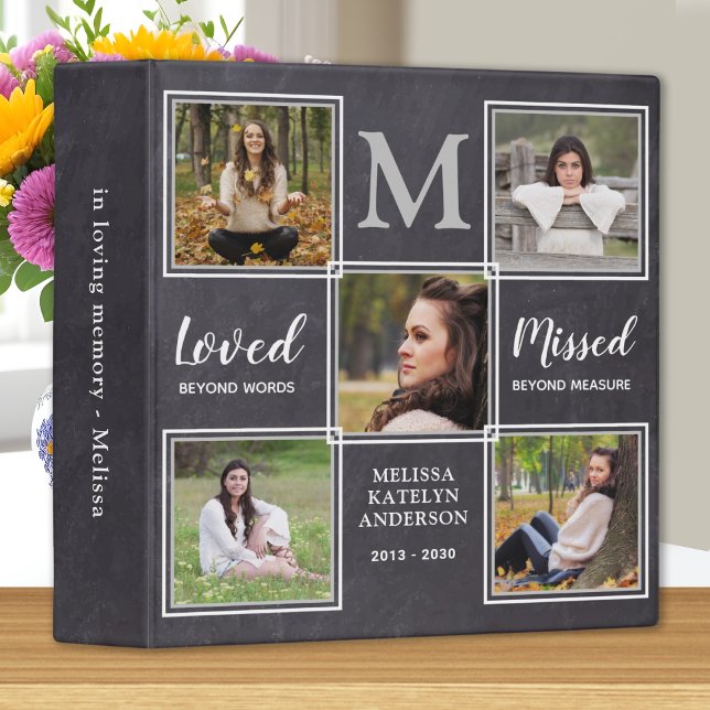 In Loving Memory Unique Memorial Photo Album 3 Ring Binder (Creator Uploaded)
