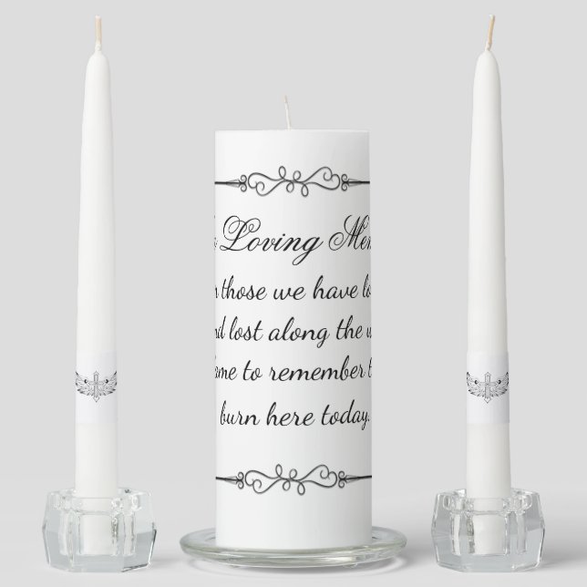 In Loving Memory Unity Candle Set (Front)