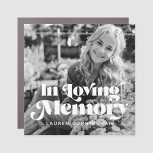 In Loving Memory Vintage Retro Photo Memorial Car Magnet