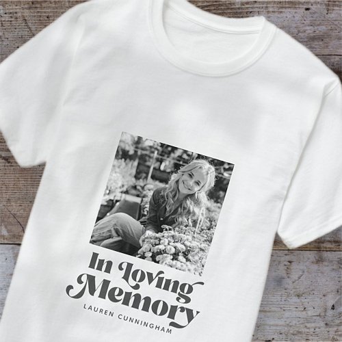 In Loving Memory Vintage Retro Photo Memorial T_Shirt