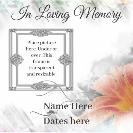 In loving memory vinyl sticker Zazzle